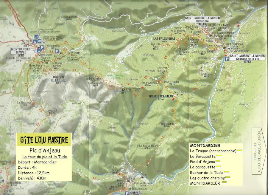 Le tour du pic d'Anjeau et la Tude au départ de Montdardier