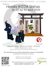 Stage international d’aïkido 2026 Stage international d’aïkido 2026